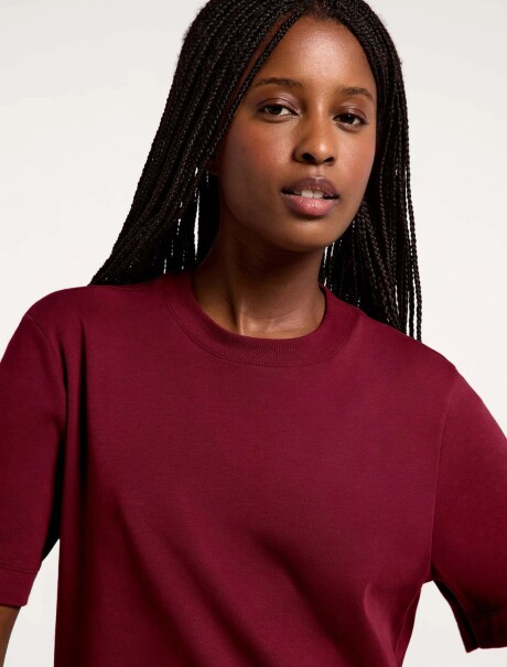 CAMISETA BÁSICA MANGA CORTA BORDEAUX