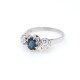 Anillo platino brillantes y zafiro Anillo platino brillantes y zafiro