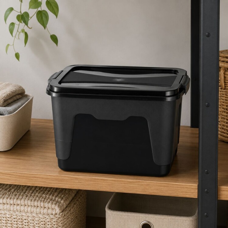CAJA ORGANIZADORA ALTA 20 LITROS NEGRO CAJA ORGANIZADORA ALTA 20 LITROS NEGRO