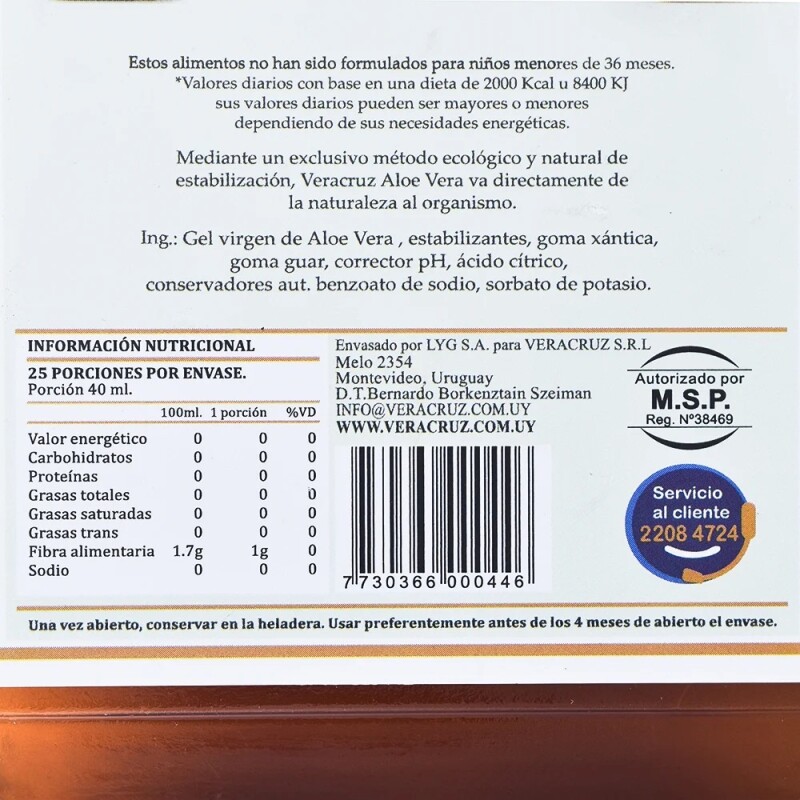 Aloe Vera Clásico Veracruz 1 L Aloe Vera Clásico Veracruz 1 L