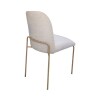 Silla en tela beige, patas en metal chocolate claro. Silla en tela beige, patas en metal chocolate claro.