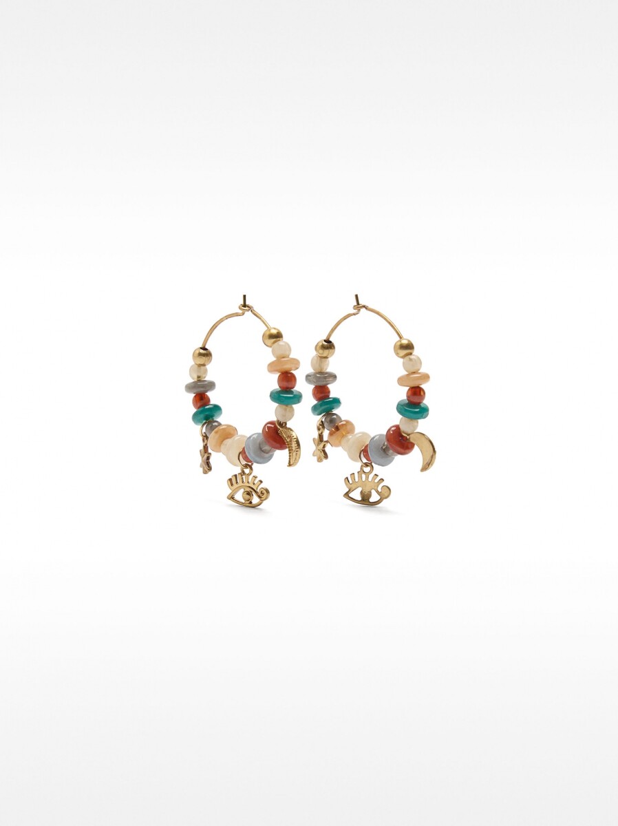 Aros Multicolor Con Charms - multicolor 