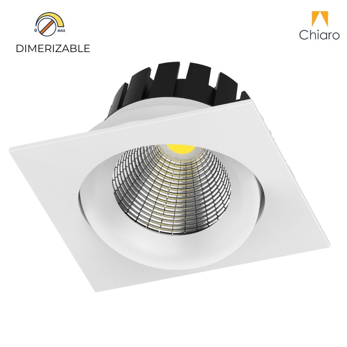 Embutido led 10w cuadrado móvil DIMERIZABLE 2700K BLANCO 