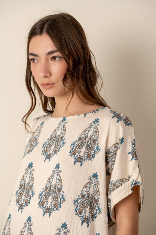 Camisa lino Blue