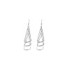 Caravanas Triple trapecio - Plata 925 - Sin piedra - CA4004 sinpiedra