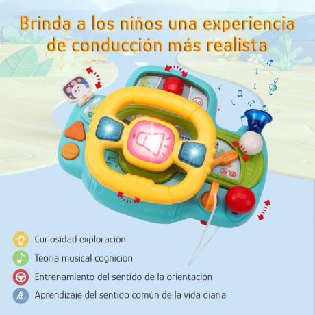 Volante de Juguete Simulación Conducción con Luz y Sonido Amarillo