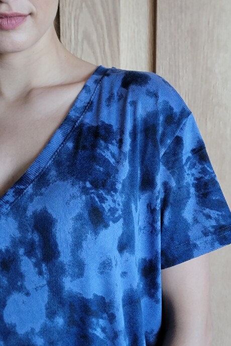 Vestido hibisco Print Azul