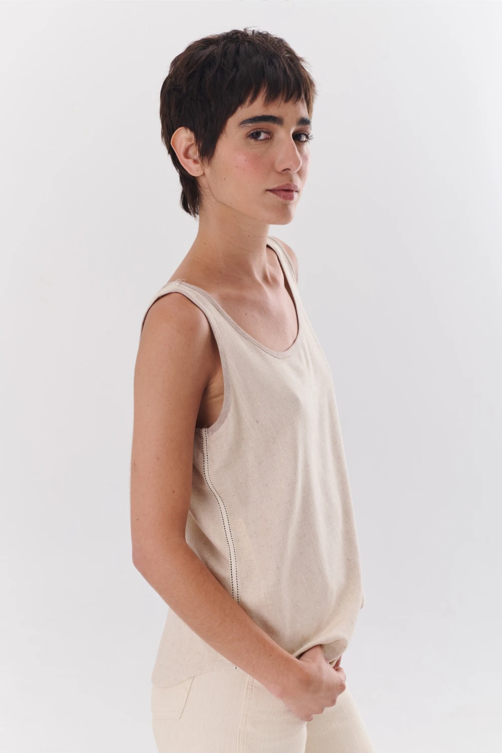 MUSCULOSA LINO VIVIAN beige 4