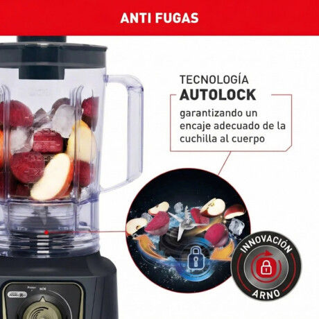 Licuadora Arno Power Max Autolock | Capacidad de 3.1Lts | Potencia de 1400w | 6 Cuchillas | Color negro. Licuadora Arno Power Max Autolock | Capacidad de 3.1Lts | Potencia de 1400w | 6 Cuchillas | Color negro.