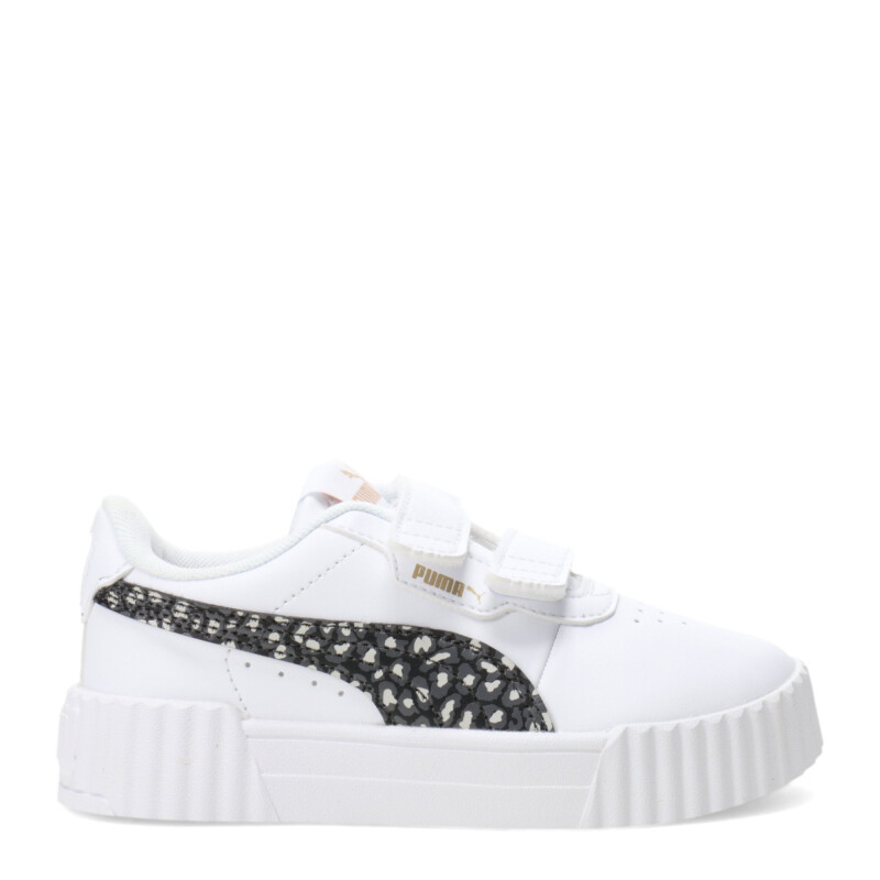 Championes Infantiles Puma Carina 3.0 Animal Blanco - Negro