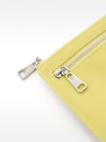 Tarjetero De Textura Suave amarillo