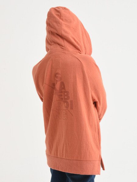 Hoodie deportivo estampado Terracota