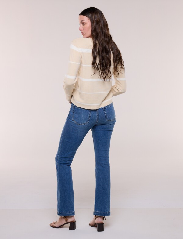 Cardigan Tejido Con Botones BEIGE