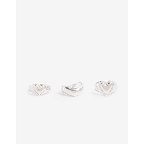 Sets Anillos Metal Plateado