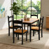 JUEGO DE COMEDOR MADERA 4 SILLAS JC2025 NEGRO JUEGO DE COMEDOR MADERA 4 SILLAS JC2025 NEGRO