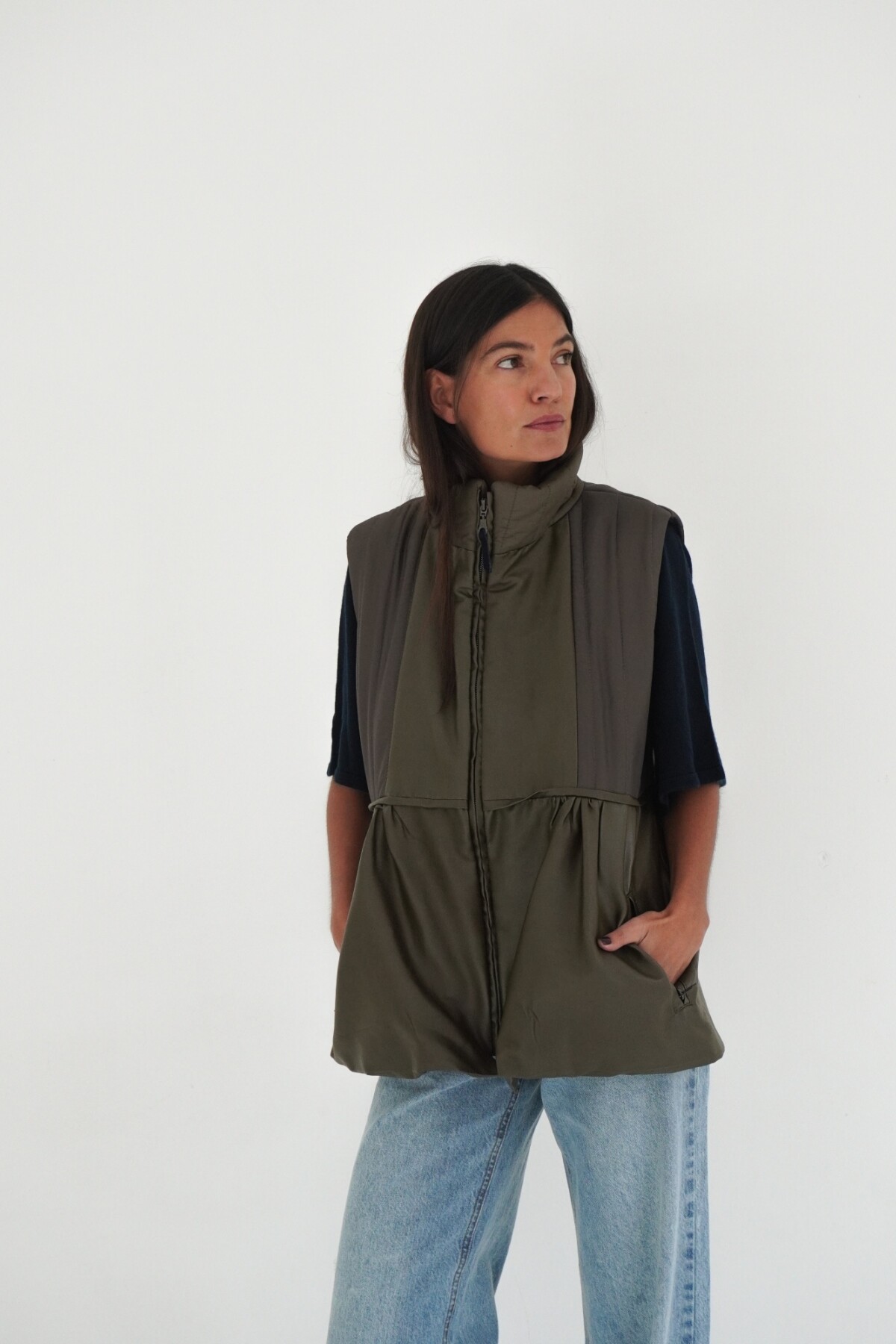 Lady Safari Vest Verde Seco
