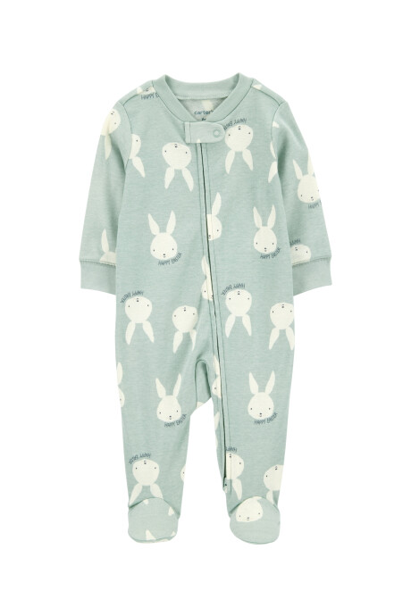 Pijama una pieza de algodón, con pie, diseño pascua Pijama una pieza de algodón, con pie, diseño pascua