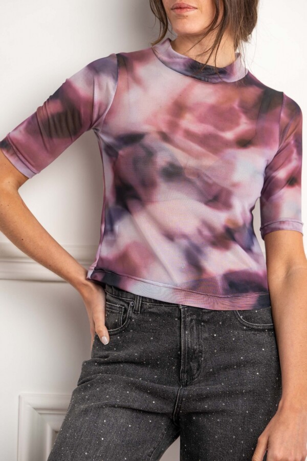 Polera Tul Print Multi