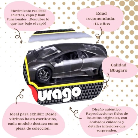 Juguete Bburago Auto Miniatura Coleccionable Escala 1:24 Lamborghini 21041
