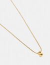 Cadena Corta con Dije Metal Cadena De Acero Con Inicial S - Dorado