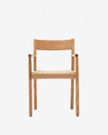 Silla Yalia de madera maciza de roble con acabado natural y asiento de cuerda FSC 100% Silla Yalia de madera maciza de roble con acabado natural y asiento de cuerda FSC 100%