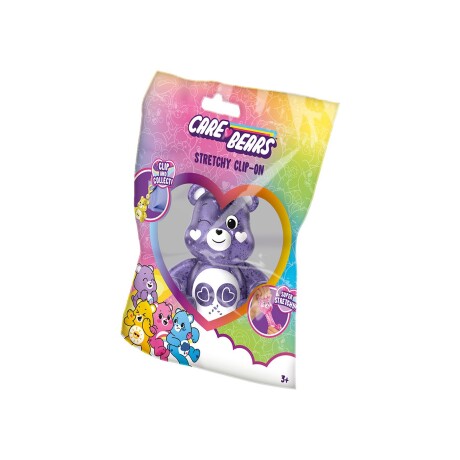 Figura Squishy Osito Cariñositos con Clip Colgante LILA