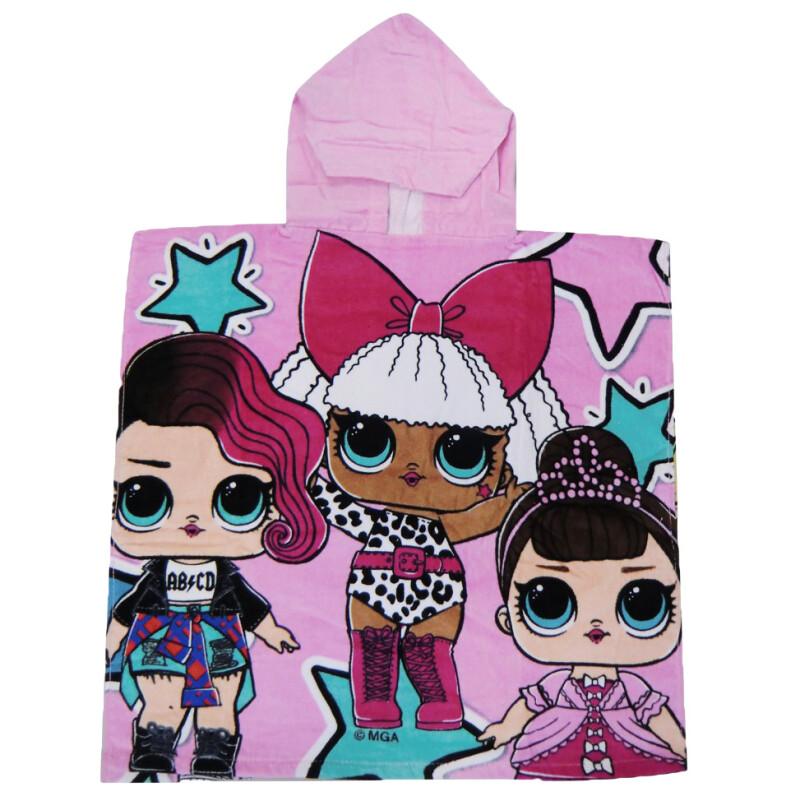Toalla Disney Poncho Plus LOL Rosado - Multicolor