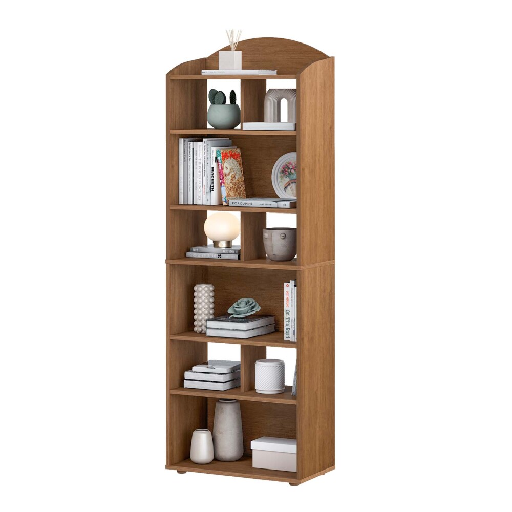 BIBLIOTECA MDF-Y-MDP MARRON ARCO