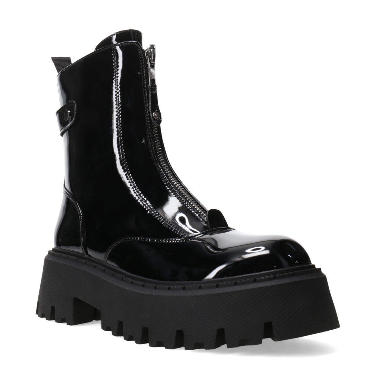 Bota STEVI con cierre en el empeine MissCarol - Black Patent 