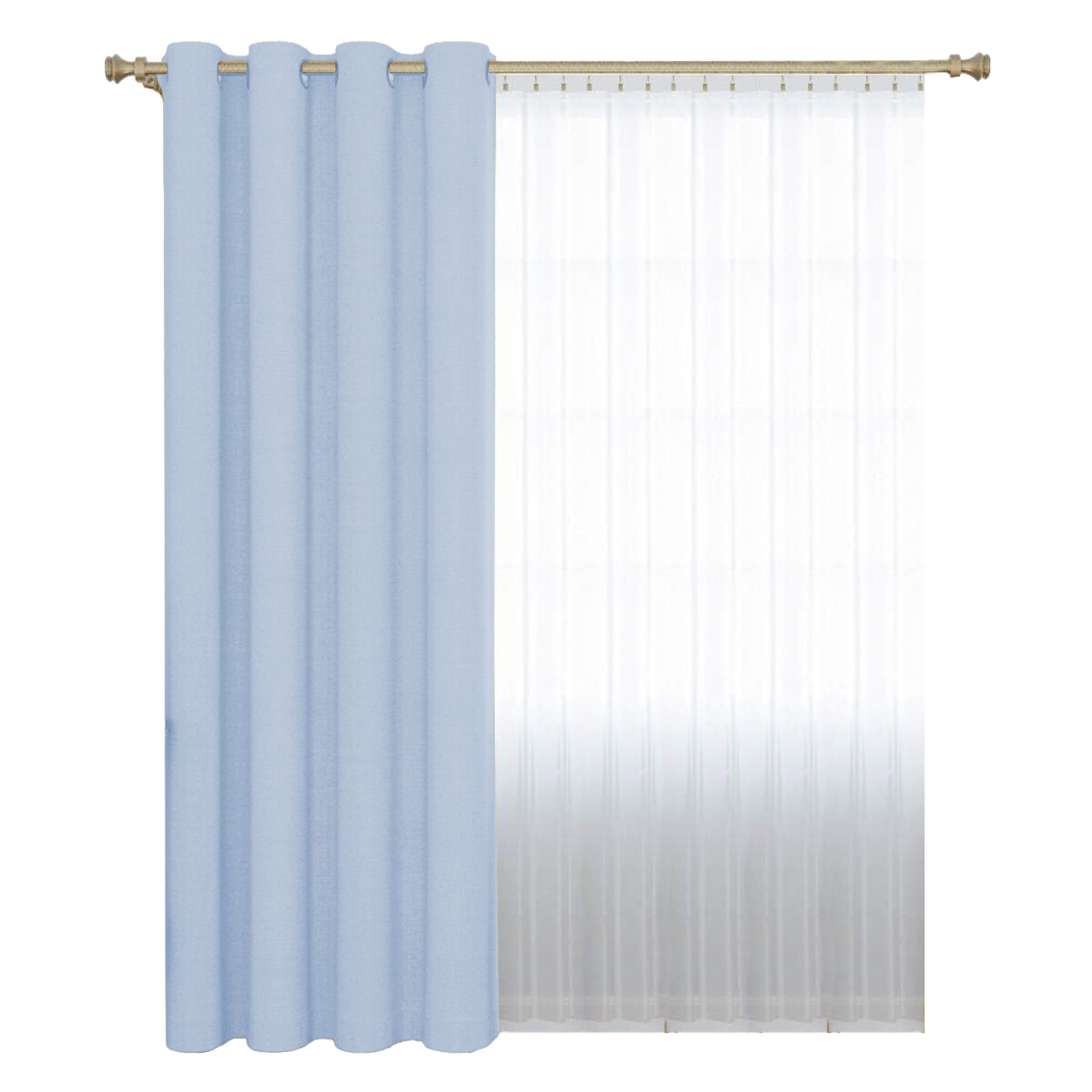 Cortina Blackout 140x230 Cm No Pasa Luz Living Dormitorio - Gris Azulado 