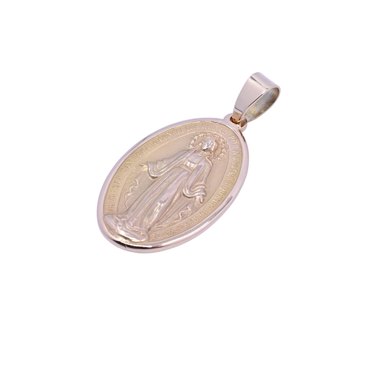 Medalla de oro 18k milagrosa. 