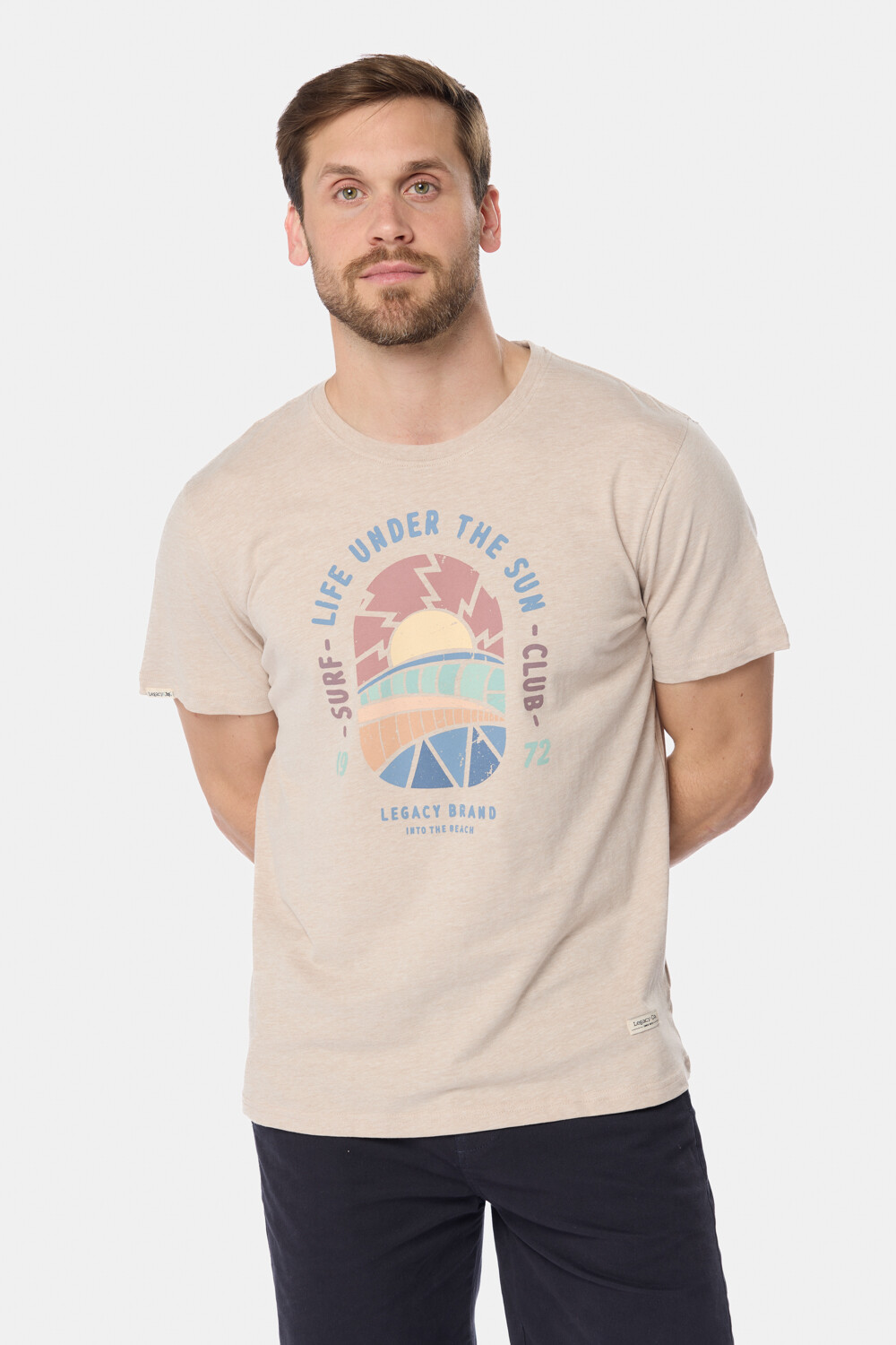 REMERA ESTAMPADA Beige