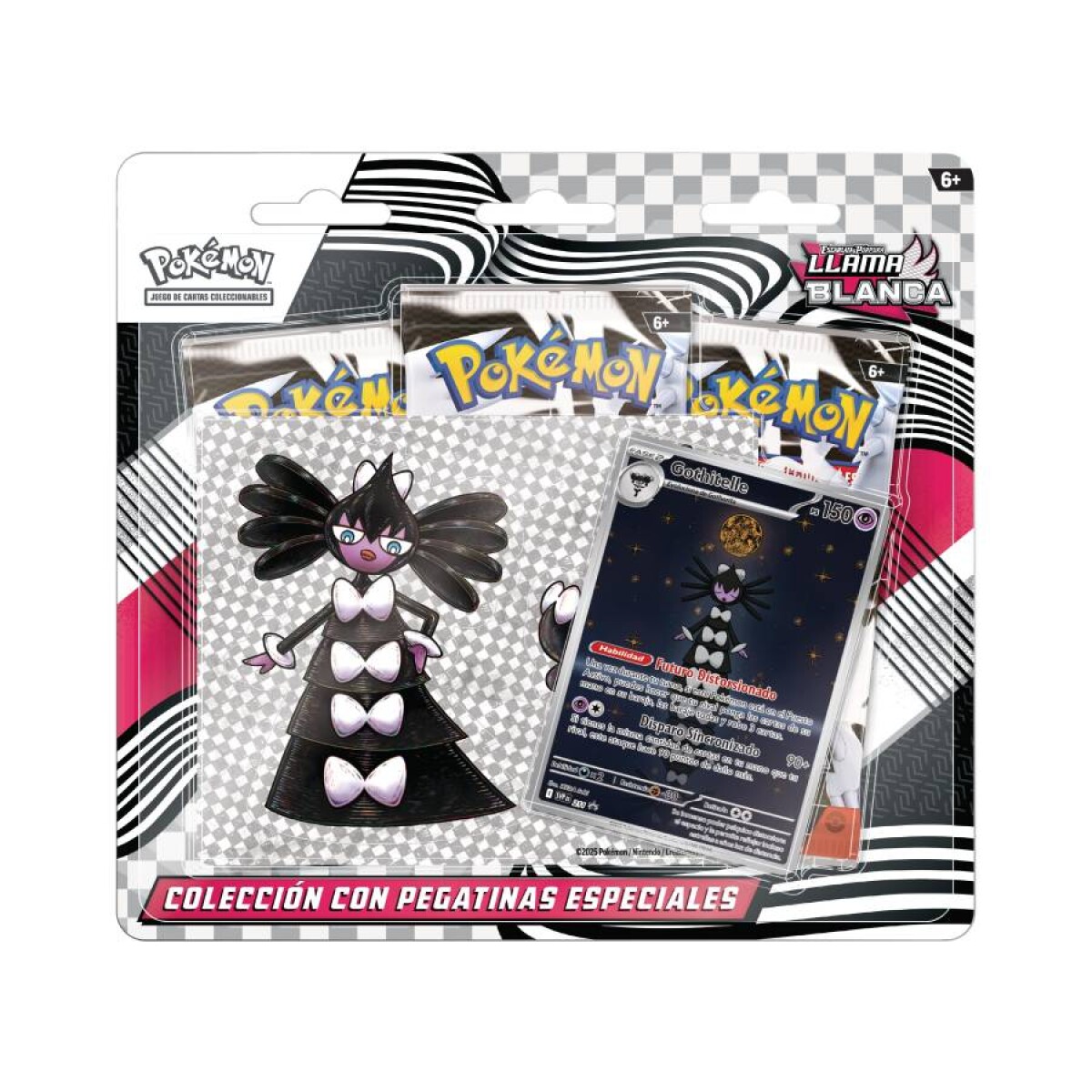 Pokémon Llama Blanca Colección Con Calcomanías - Gothitelle 