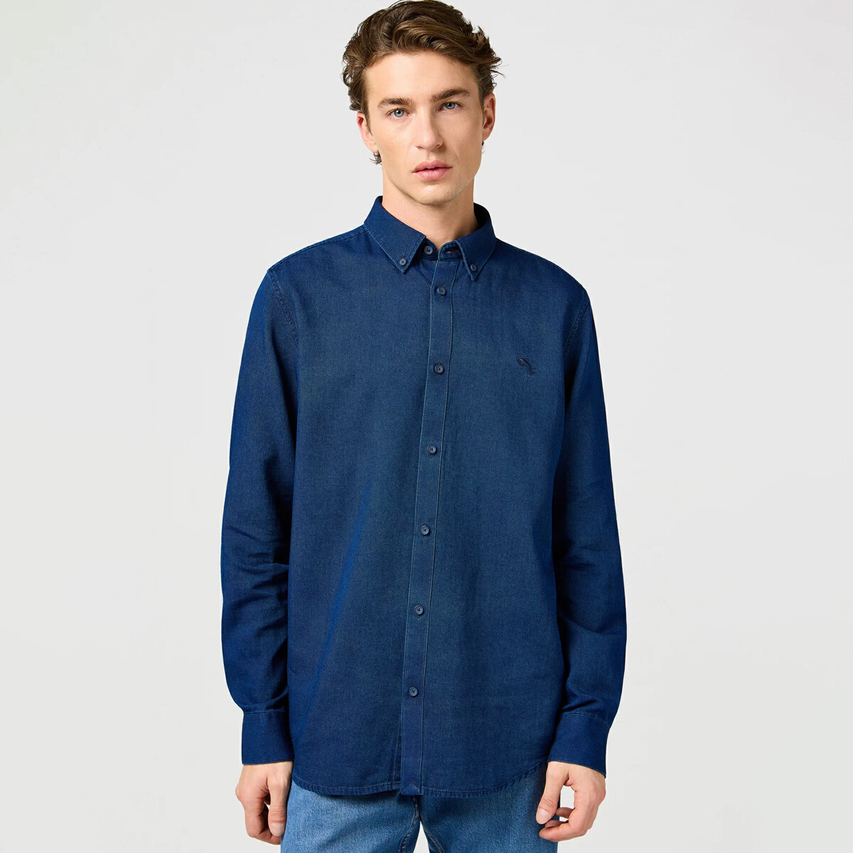 Camisa Wrangler de Hombre - LS WOVEN - 112364234INDIGOOXFORD - ELD 