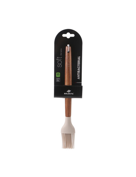 PINCEL SILICONA 27CM MANGO ACACIA BEIGE PINCEL SILICONA 27CM MANGO ACACIA BEIGE