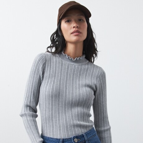 POLERA BETANIA Gris Melange