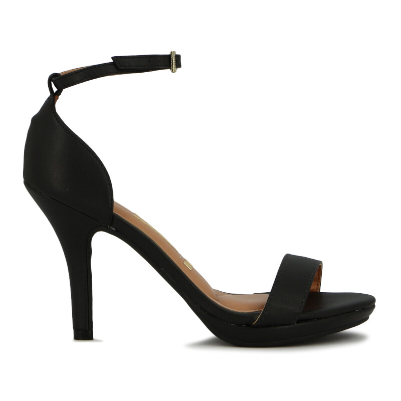 Sandalia Formal Mujer Vizzano Taco Alto Con Pulsera Negro