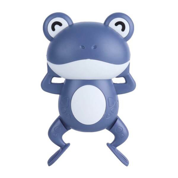 Juguete De Baño Rana Nadadora Con Movimiento Ducha Bebés Variante Color Azul