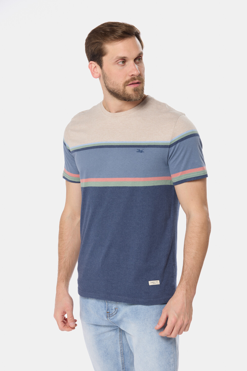 REMERA RAYADA Azul