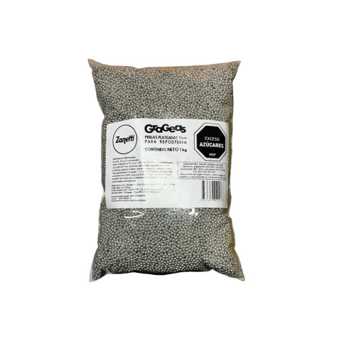 Perlas 2 mm Plateadas 1 Kg Perlas 2 mm Plateadas 1 Kg