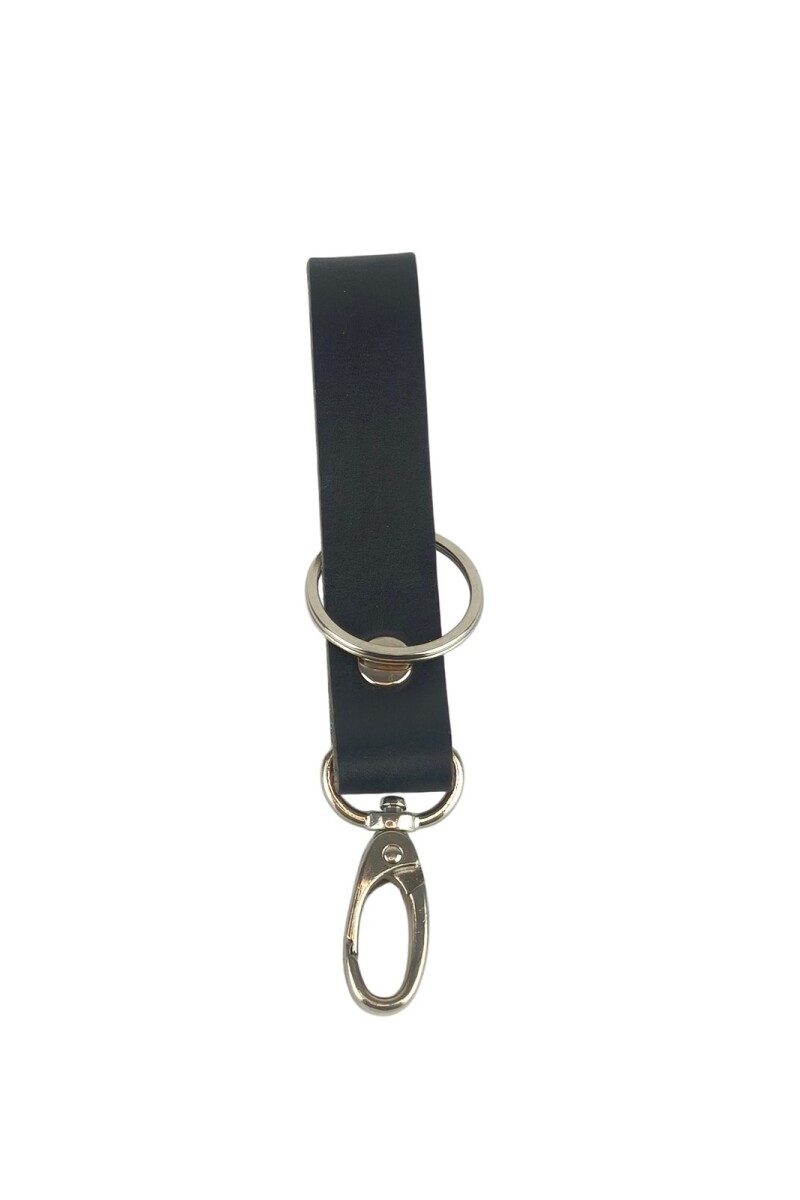 llavero de cuero Negro