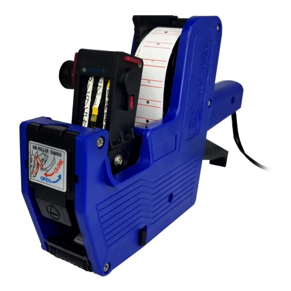 Etiquetadora Rotuladora Manual Precios + 10 Rollos Etiquetas Variante Color Azul