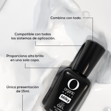 Milky Top Coat Color Gel Organic Nails 15ml Milky Top Coat Color Gel Organic Nails 15ml