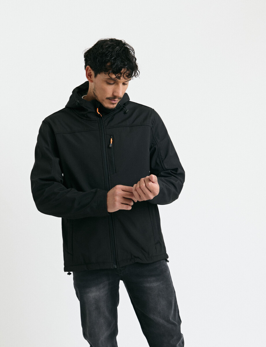 300550 CAMPERA HARRINGTON LABEL Negro