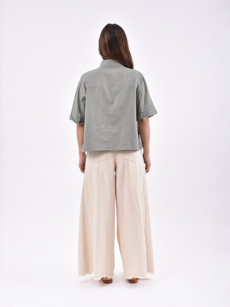 CAMISA COZUMEL VERDE GRISACEO