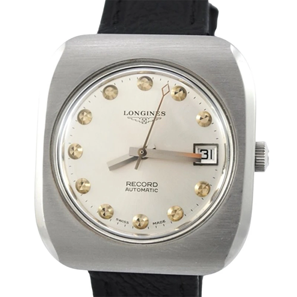 Reloj De Acero Vintage Longines Record Automático Años 1970, Calibre 1955-2 Reloj De Acero Vintage Longines Record Automático Años 1970, Calibre 1955-2