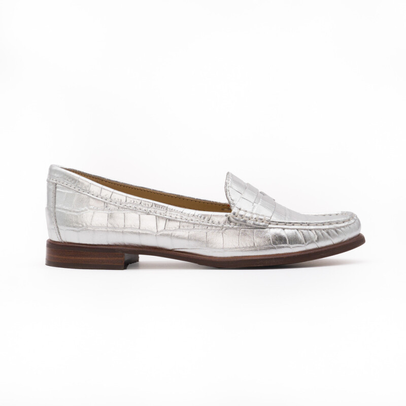 Mocasín CROCO CR SILVER Plata, Platino