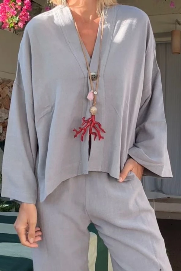 Kimono Pola gris talle unico