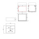 Mueble Baño En Mdf 51X43X14 Color Nogal Con Bacha Blanca Brillo De Loza GAMAS DE MARRON