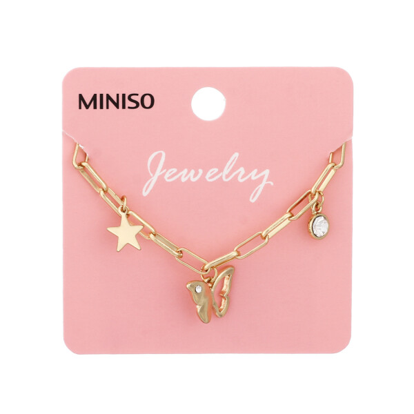 Pulsera mariposa dorado